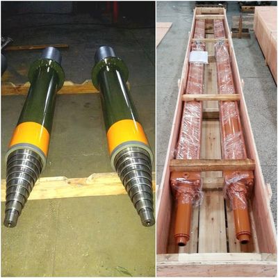سیلندری هیدرولیک سه مرحله ای با عملکرد تک نفره فشار آزمایش 32 MPa