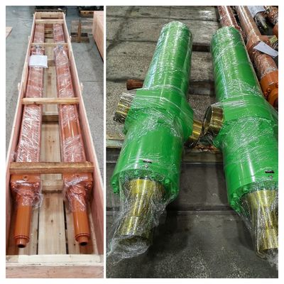 فشار آزمایش 32 MPa سیلندرهای هیدرولیکی 3 مرحله ای با قطر حداکثر سوراخ 865 میلی متر در کارخانه فولاد