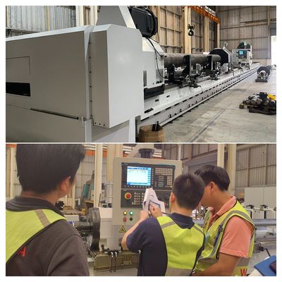 2 سر سفارشی Skiving و رولر ماشین سوزاندن با سیمنز CNC