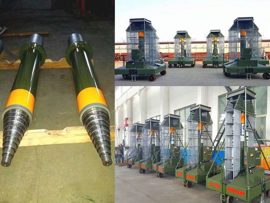 حداکثر ID 500mm سیلندر هیدرولیک سفارشی سه مرحله جرثقیل سیلندر هیدرولیک