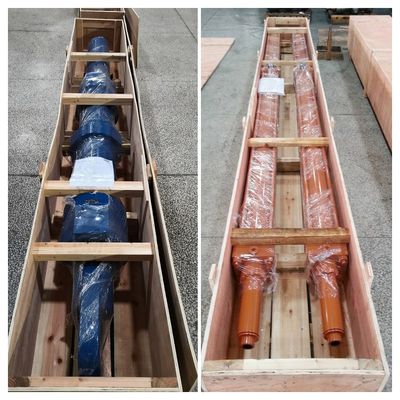 32 Mpa فشار تست فولاد کارخانه سنگین کار سیلندر هیدرولیک با طول ضربه سفارشی