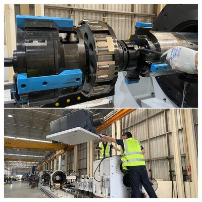 SIEMENS فرآیند سوراخ داخلی الکتریکی Skiving Roller Burnishing با طراحی ریل راهنمای فوق العاده گسترده